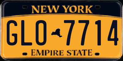 NY license plate GLO7714