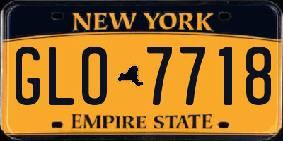 NY license plate GLO7718
