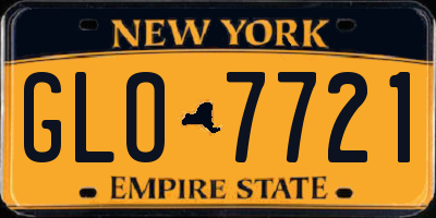 NY license plate GLO7721