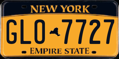 NY license plate GLO7727