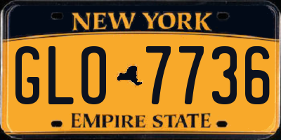 NY license plate GLO7736
