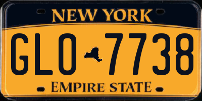 NY license plate GLO7738