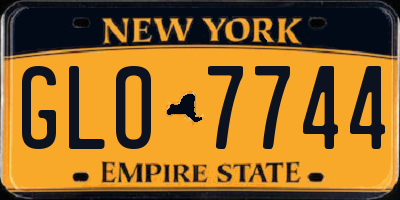 NY license plate GLO7744