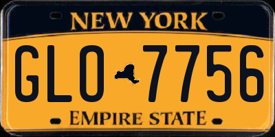 NY license plate GLO7756