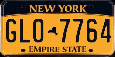 NY license plate GLO7764