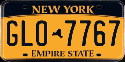 NY license plate GLO7767