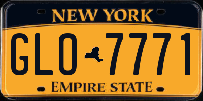 NY license plate GLO7771