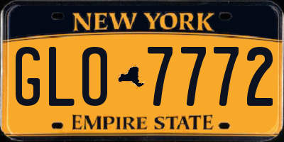 NY license plate GLO7772