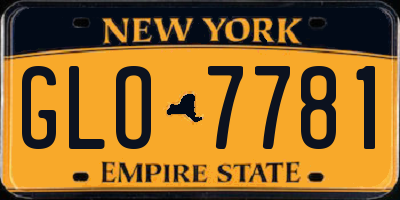 NY license plate GLO7781