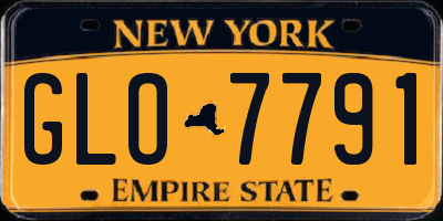 NY license plate GLO7791
