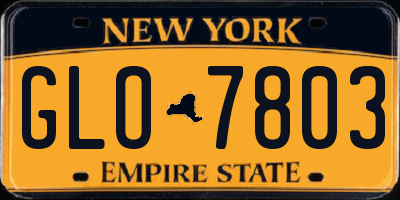 NY license plate GLO7803