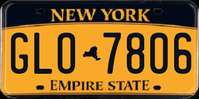 NY license plate GLO7806