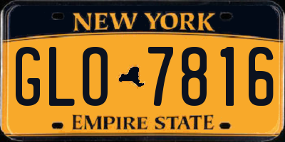 NY license plate GLO7816