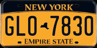 NY license plate GLO7830