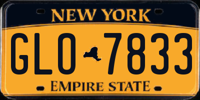NY license plate GLO7833