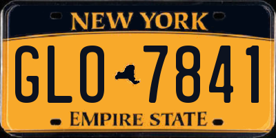 NY license plate GLO7841