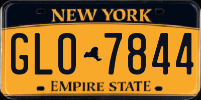 NY license plate GLO7844
