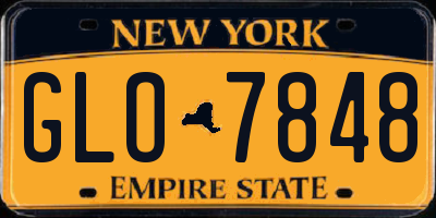 NY license plate GLO7848