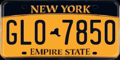 NY license plate GLO7850