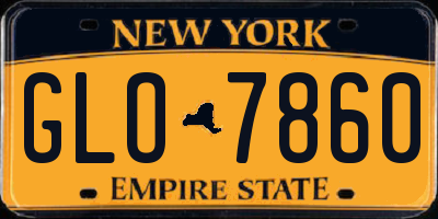 NY license plate GLO7860