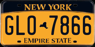 NY license plate GLO7866