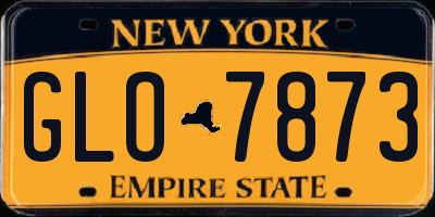NY license plate GLO7873