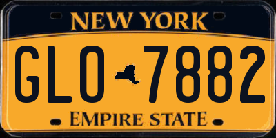 NY license plate GLO7882