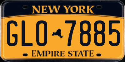 NY license plate GLO7885