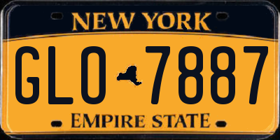 NY license plate GLO7887