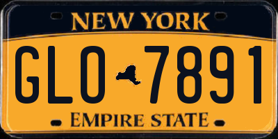 NY license plate GLO7891