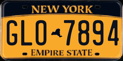 NY license plate GLO7894