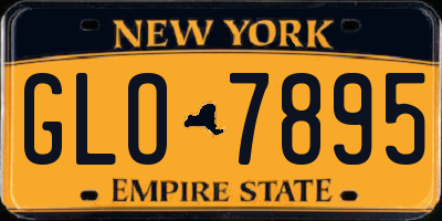 NY license plate GLO7895