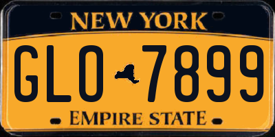 NY license plate GLO7899