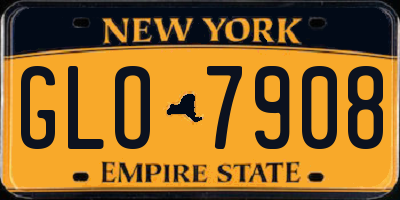 NY license plate GLO7908