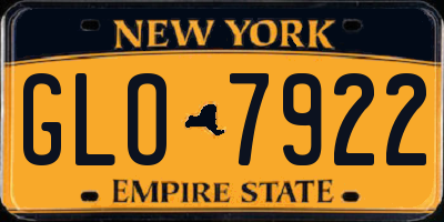 NY license plate GLO7922