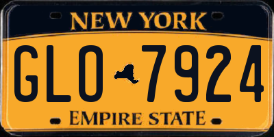 NY license plate GLO7924