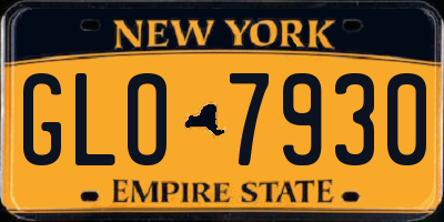 NY license plate GLO7930