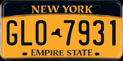 NY license plate GLO7931