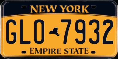 NY license plate GLO7932