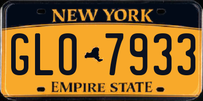 NY license plate GLO7933