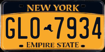 NY license plate GLO7934