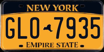 NY license plate GLO7935