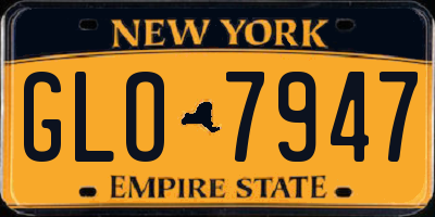 NY license plate GLO7947