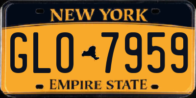 NY license plate GLO7959