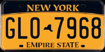 NY license plate GLO7968