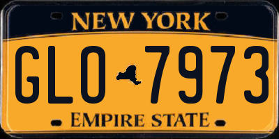 NY license plate GLO7973
