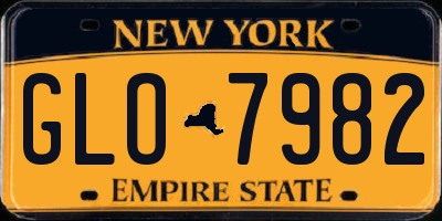 NY license plate GLO7982