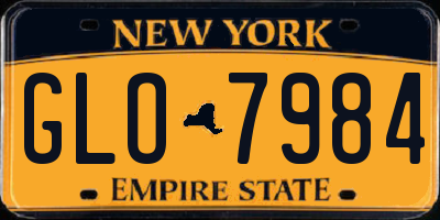 NY license plate GLO7984