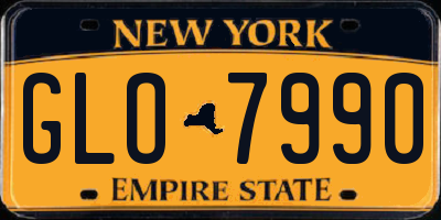 NY license plate GLO7990