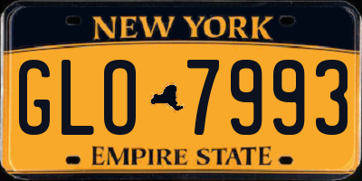 NY license plate GLO7993